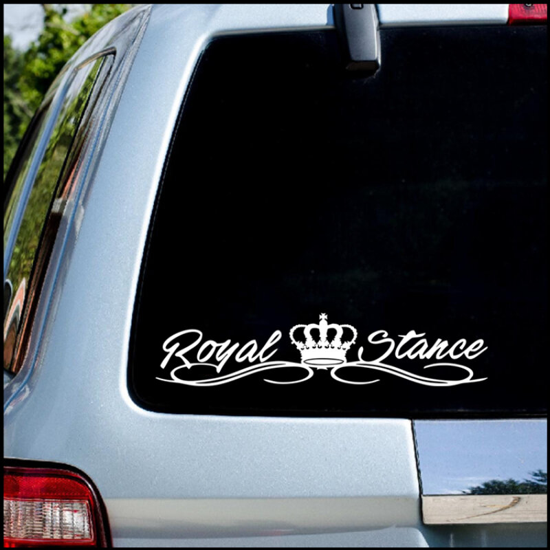 Royal Stance Crown Molding Popular Car Stickers PVC Auto Motocross Racing Portable Helmet Trunk Wall Waterproof Decals