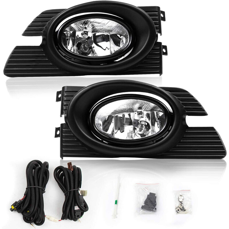 Pair Clear Lens Halogen Fog Lamps Driver Passenger Side Assembly for Accord Sedan 4DR 1998-2002 Accessories