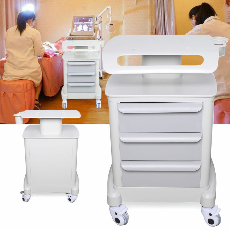 Portable SPA Salon Trolley Stand Cart Mobile 360° Rotation Wheel For Beauty Machine