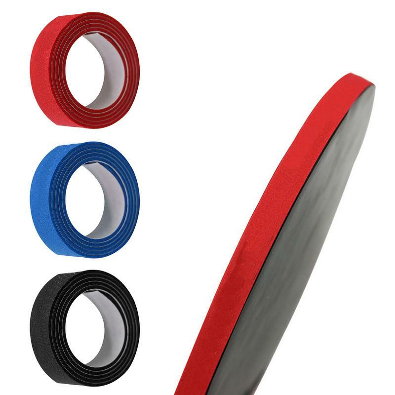 Bet raket Ping-Pong spons pita tepi tenis meja, pengganti pita pelindung samping kelelawar (merah/hitam/biru)