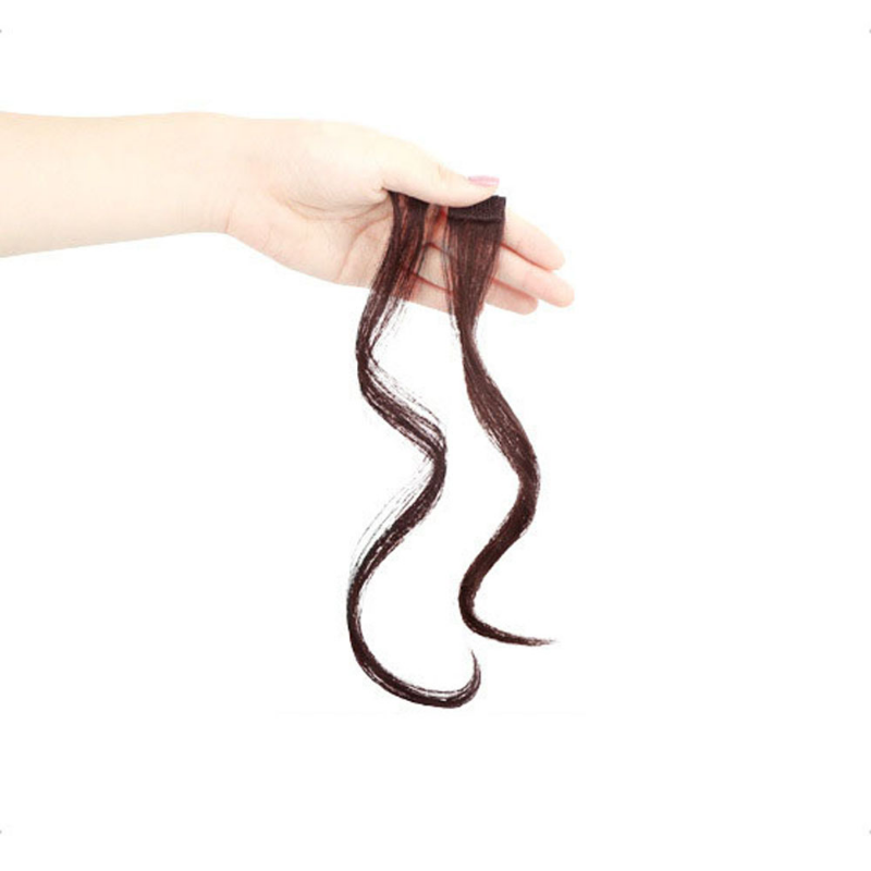 Flequillo de aire sintético de estilo francés para mujer, pieza de cabello falso, Clip en extensiones de cabello, mezcla de Clip en flequillo