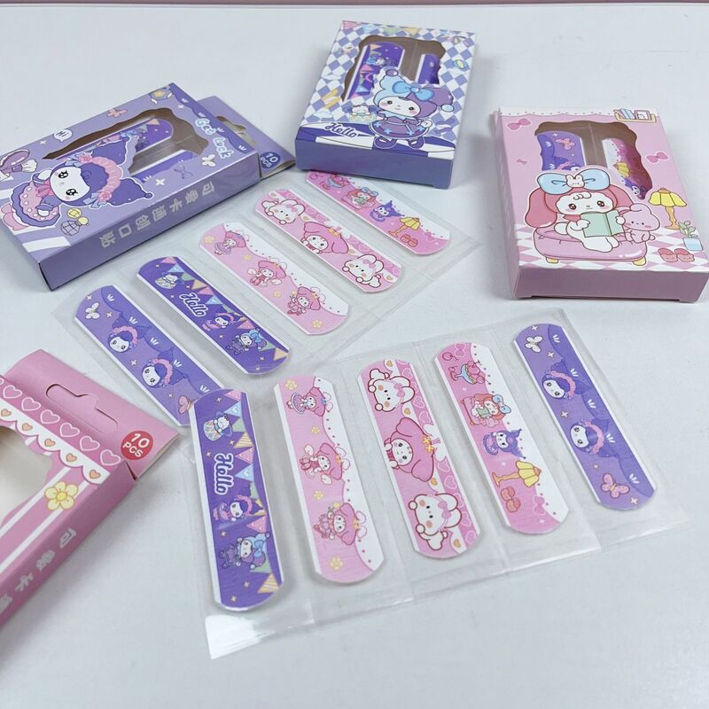 24pcs/Box Sanrio Family Waterproof Breathable Band Aid Cute Hemostatic Adhesive Bandages First Aid Cute Bandages Cute Bandaids