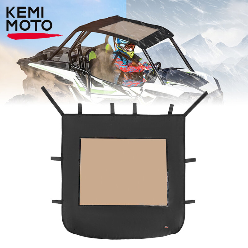 KEMIMOTO UTV Sunshade Soft Top for Polaris RZR XP 1000 / Turbo / 900 2014-2023 1680D Canvas Roof Top Tint Waterproof