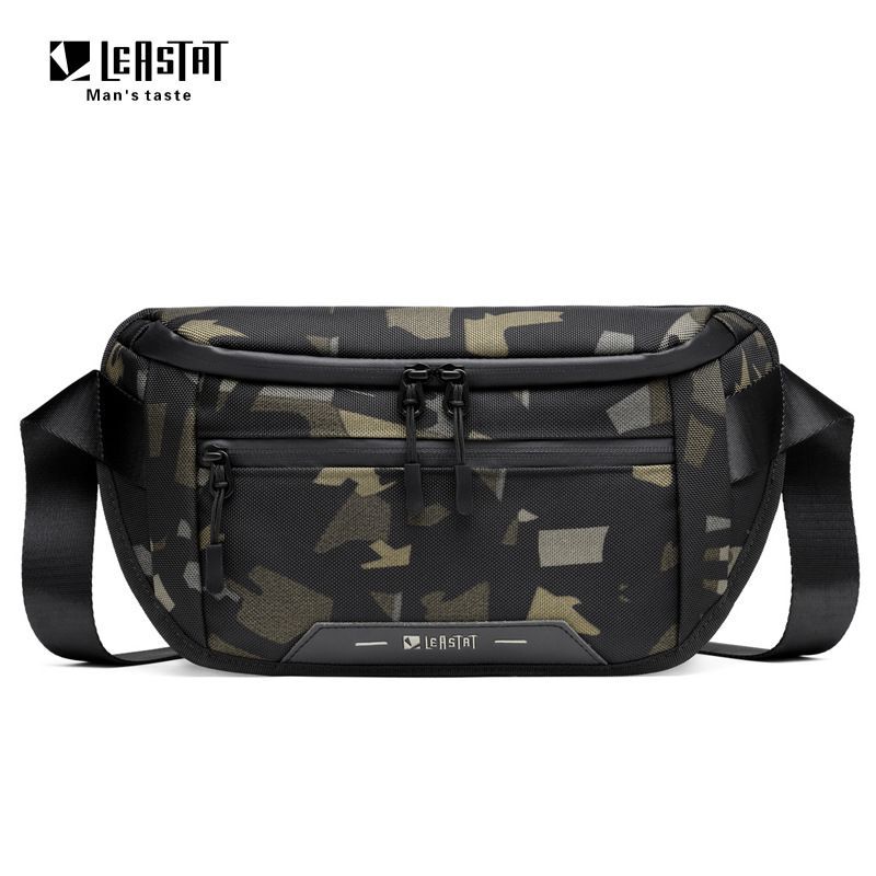 Men's Belt Bag Casual Waterproof  Business Shoulder Bag Messenger Bag Nylon USB Charging Waist Bag Outdoor Sports Shoulder Bag