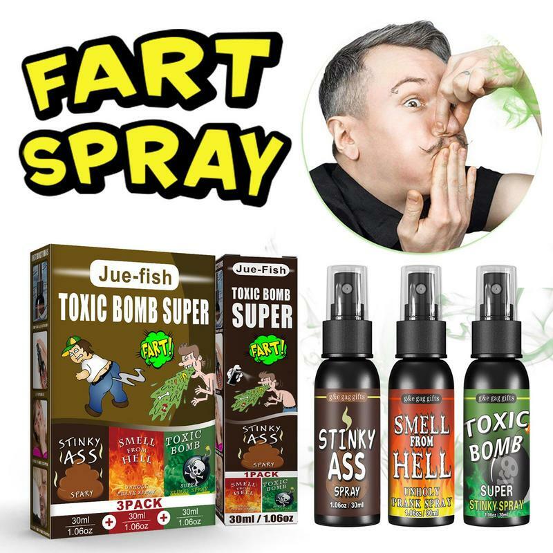 30ML Liquid Fart Spray Can Stink Bombs Ass-Smelly Stinky Gas Crap Gag Prank Novelties Toy Joke Party Supplies
