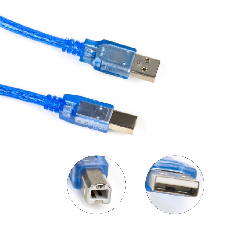 Premium 5-Pack USB 2.0 Cables 5PCS USB 2.0 Cable Bundle for Arduino Uno 2560 R3 and Printer