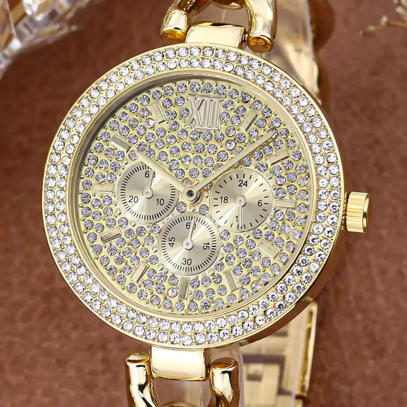 Missfox Fashion Watches Women Iced Out Diamond Quartz Watches for Ladies Sparkly bracciale Clock Droshipping Relogio Feminino
