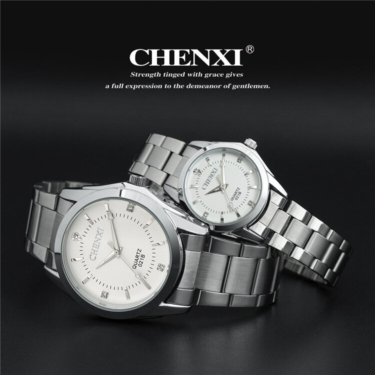 Mode Paar Chenxi Uhr Vintage Männer Frauen Liebhaber Business Armbanduhren analoge Quarz voller Edelstahl Armband Geschenk