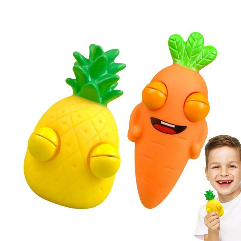 Wyskakująca ananasowa marchewka zabawka antystresowa odprężająca przyciskanie przyciskowe Fid-get sensoryczna rozciągliwa zabawka dla dzieci dorosłych