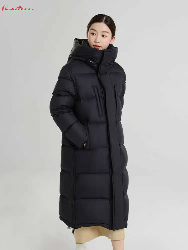 Fit -20℃ Cold Winter Coats Super Thicker 90% White Goose Down пуховая куртка Coats Female Warm Longer Hooded Down Parkas wy1825