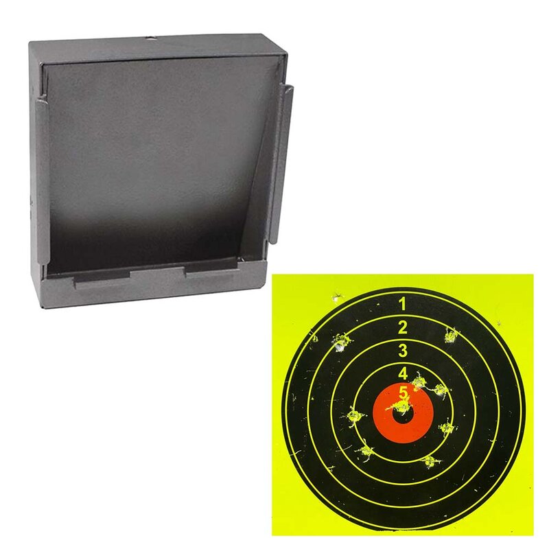 5.50 "* 5.50"(14cm x 14cm) quadrado preto pelota armadilha & tiro alvo para pistola de ar, rifle, pistola de pelota, aço e plástico bbs
