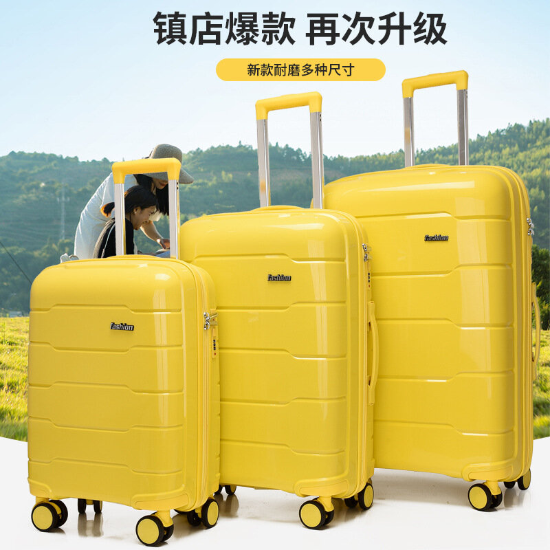 Koffer Nieuwe Zakelijke Vrijetijdsreis Met Grote Capaciteit Pp Trolley Driedelige Bagage Universele Wielkoffer