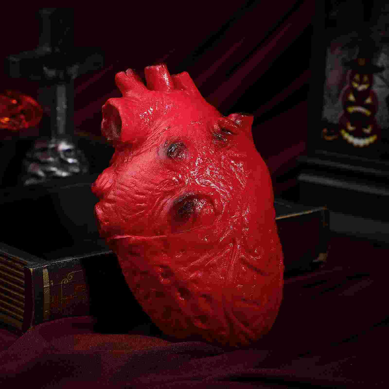 Accesorio de corazón falso para Halloween, terroríficas partes del cuerpo, corazón de sangre, decoración de Halloween, suministros para fiestas