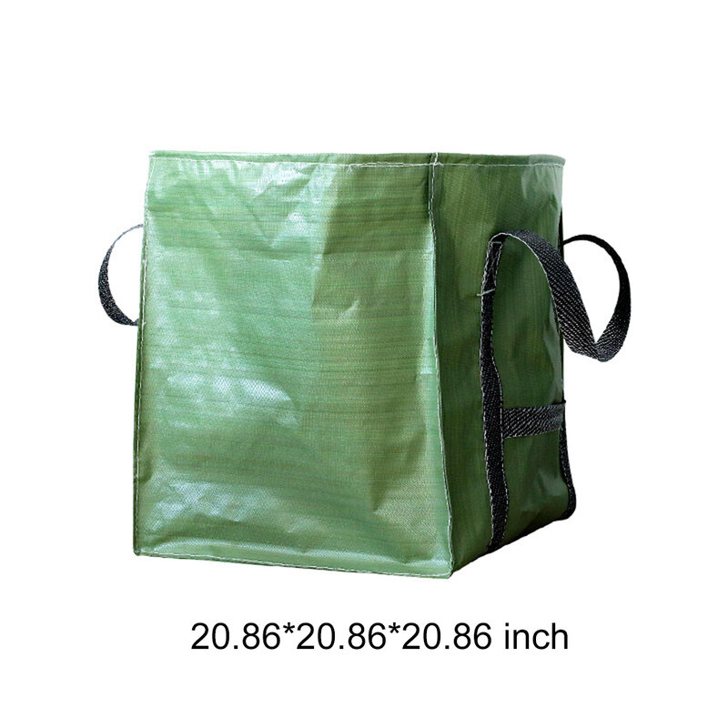Bolsa de jardín resistente verde con pie automático, bolsa de Hojas de jardín duradera y resistente de gran capacidad