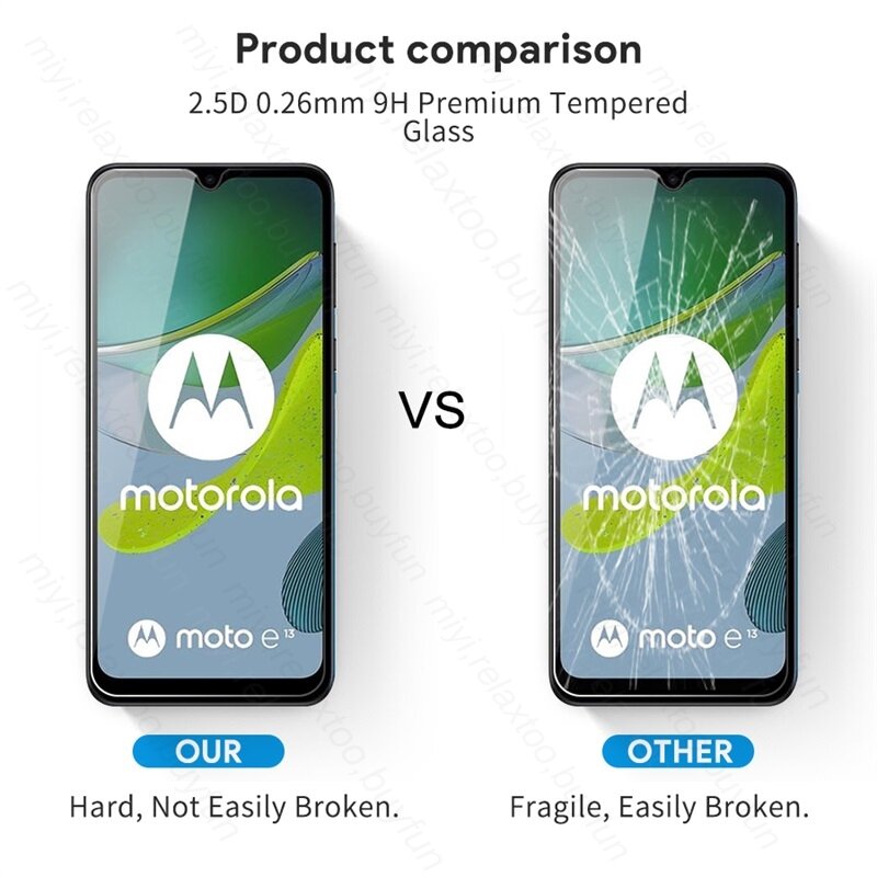 MotoE13 vetro 2 pezzi vetro protettivo per Motorola Moto E13 4G E 13 13E 4G 6.5 "pellicola protettiva per schermo in vetro temperato