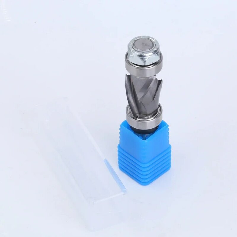 AURWOF 1PC 1/2 Shank Bearing Ultra-Perfomance Compression Flush Trim Solid Carbide CNC Router Bit For Woodworking End Mill Z13C