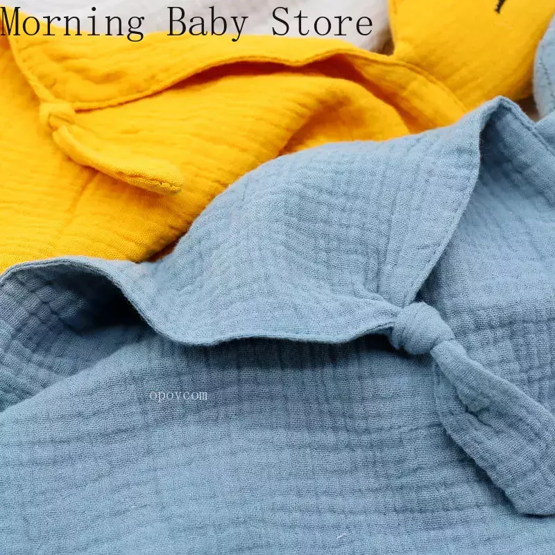 Miękki noworodek bawełniany muślinowy kołdra niemowlę śpiąca lalki króliki chusteczka niemowlęta uspokajają śliniaki na ręcznik