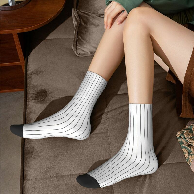 Merch calcetines decorativos para hombre y mujer, medias de tubo medio con gráfico geométrico, regalos de algodón
