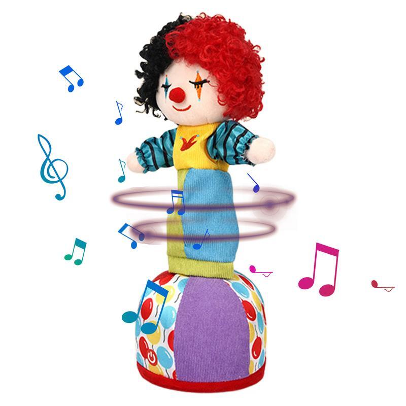 Palhaço mímico brinquedo de pelúcia para crianças, voz controlada, boneca falante, brinquedo educativo dos desenhos animados para meninas, meninos, estudantes, fofo, dançando