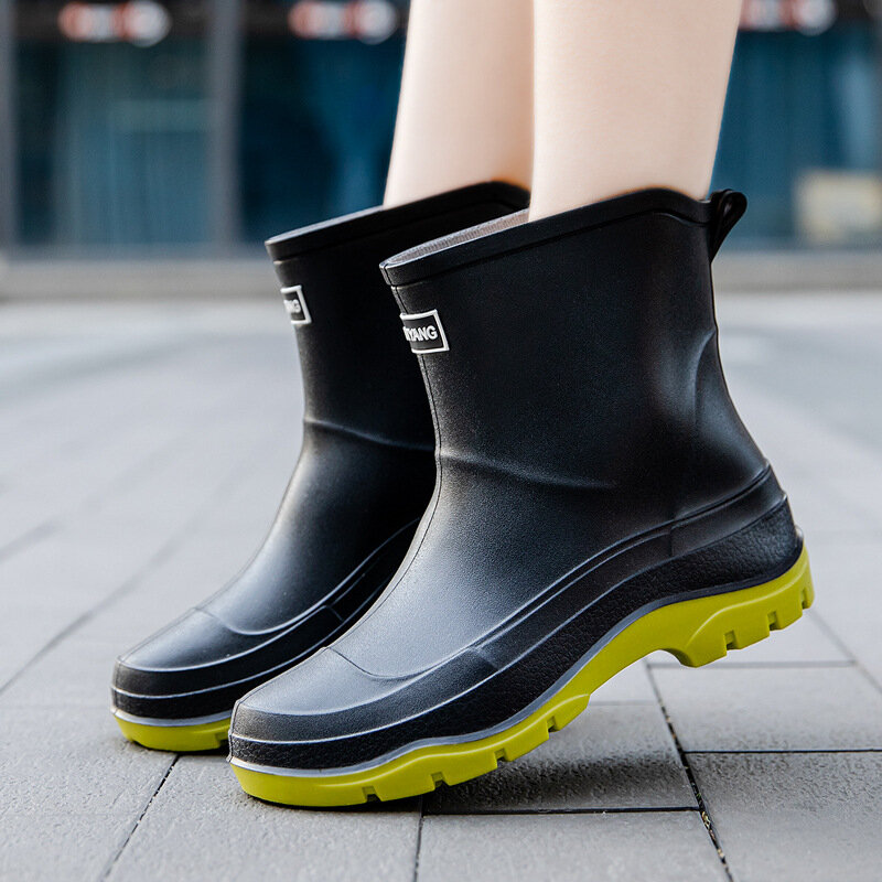 Lente Zomer Vrouwen Waterdichte Regenlaarzen 2023 Nieuwe Pvc Regen Laarzen Mode Slip-On Regen Laarzen Outdoor Non-Slip Wandelschoenen