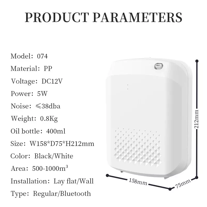Difusor de aceites esenciales para el hogar, máquina de aromaterapia con Control Bluetooth, 1000m³, utilizado en múltiples lugares