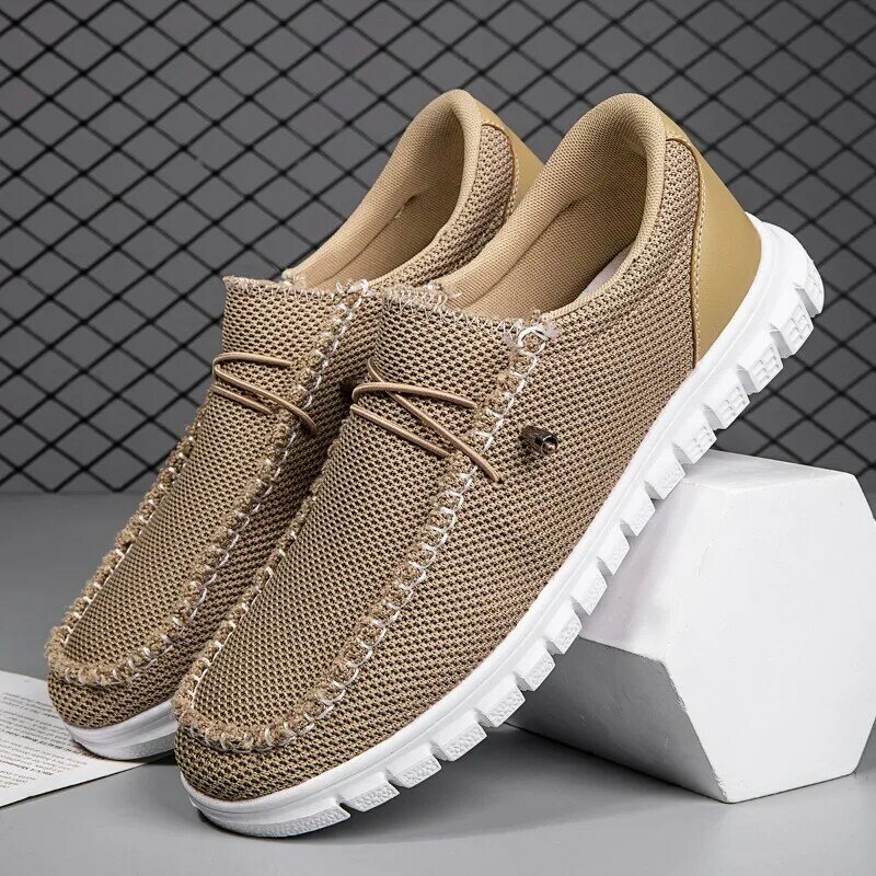 Fujeak Breathable Men White Running Shoes Fashion Air Cushion Casual Shoes Male Sneakers Outdoor Athletic Sports Walking Loafers