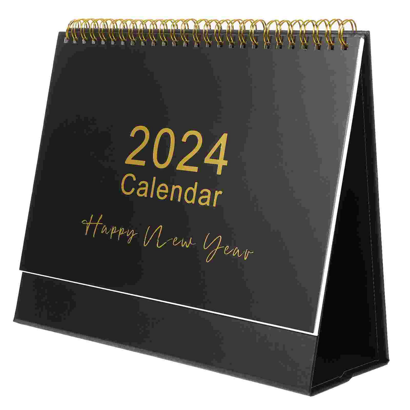 Calendario de escritorio de Decoración Retro Para el hogar, papel decorativo de oficina, abatible de pie pequeño, 2024