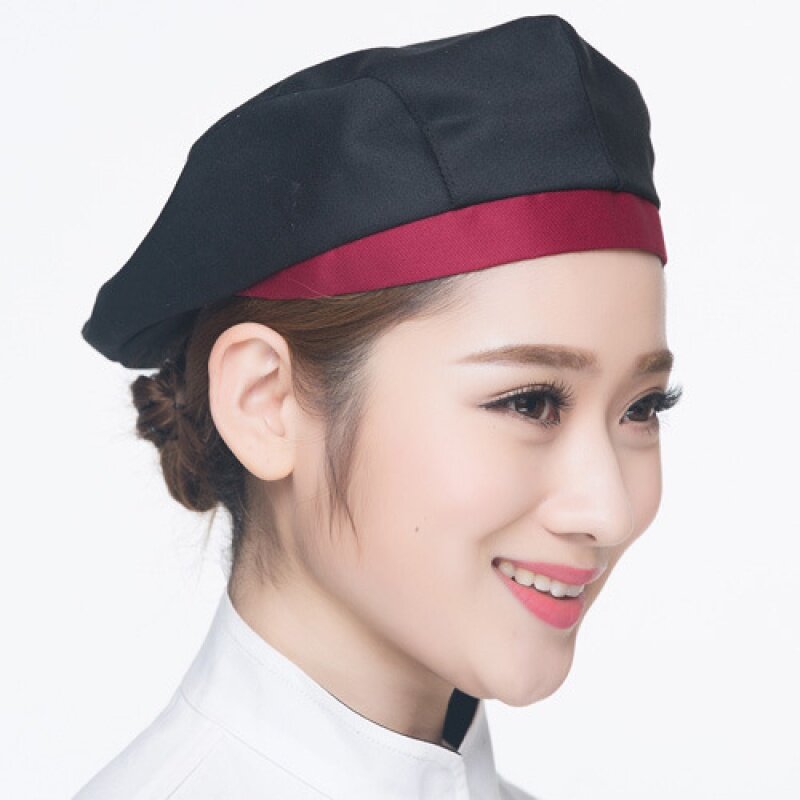 Chef Work Advance Hats Cloth Cap Beret Fast Food Hat Waitress Hotel Restaurant Breathable Belt