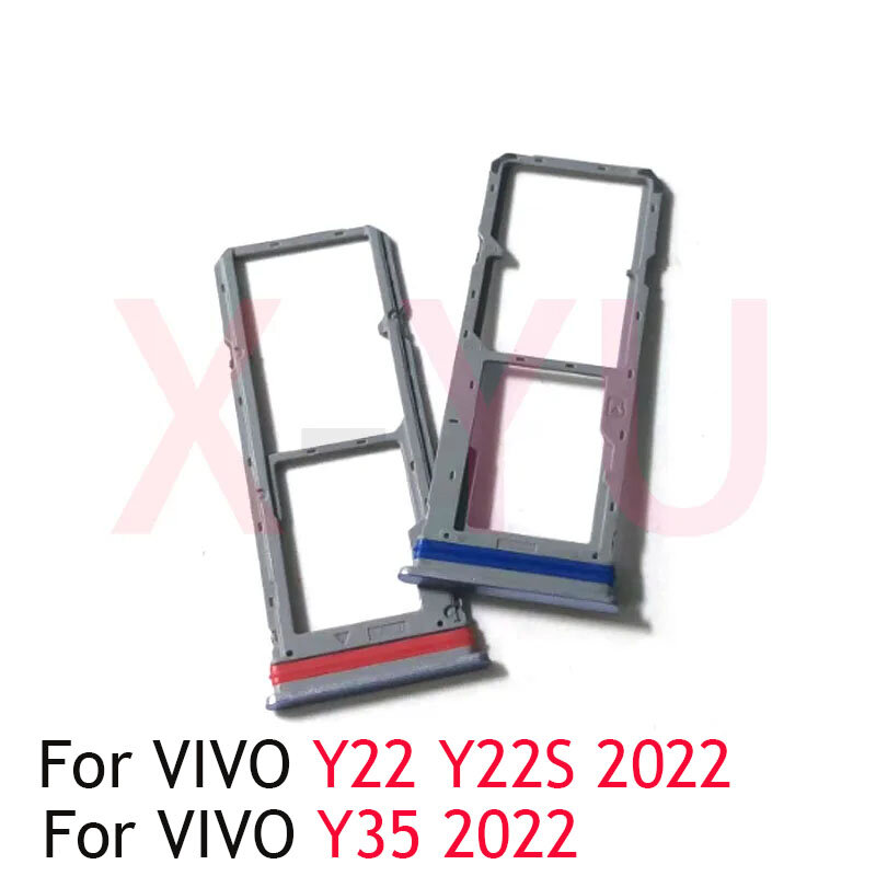 Voor Vivo Y22 Y 22 S Y35 Y 35M 5G 2022 Slot Houder Dual Sd Sim Kaart Lade Reader Socket