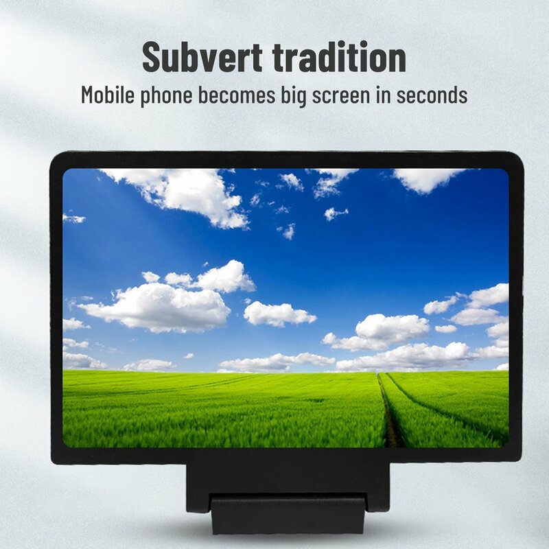 10-14 Cal 3D zabawny wzmacniacz ekranu składany telefon komórkowy szkło powiększające stojak wzmacniacz wideo HD powiększ ochraniacz oczu