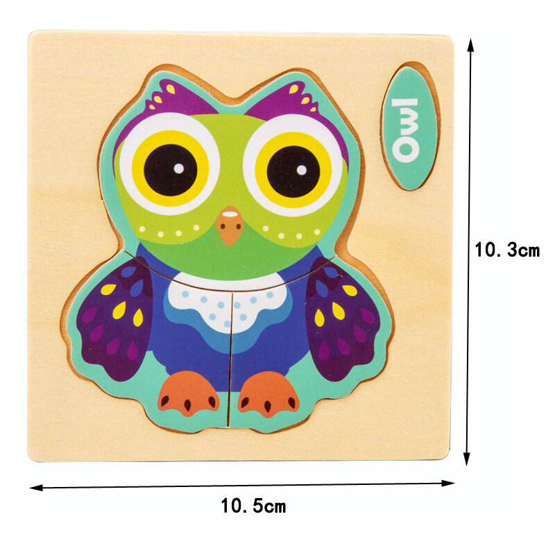 어린이 만화 동물 교통 퍼즐 몬테소리 장난감, 3D 나무 퍼즐, 어린이 지능 조기 학습 교육
