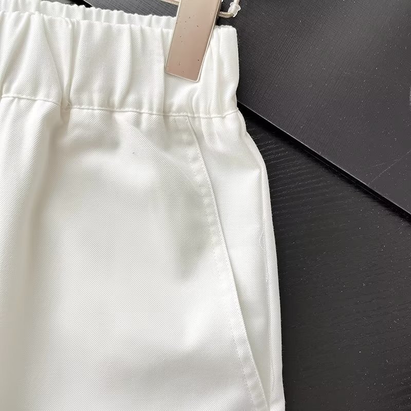 Vincent & Di-pantalones cortos de verano para mujer, Bermudas informales, holgadas y rectas, Color liso, a la moda
