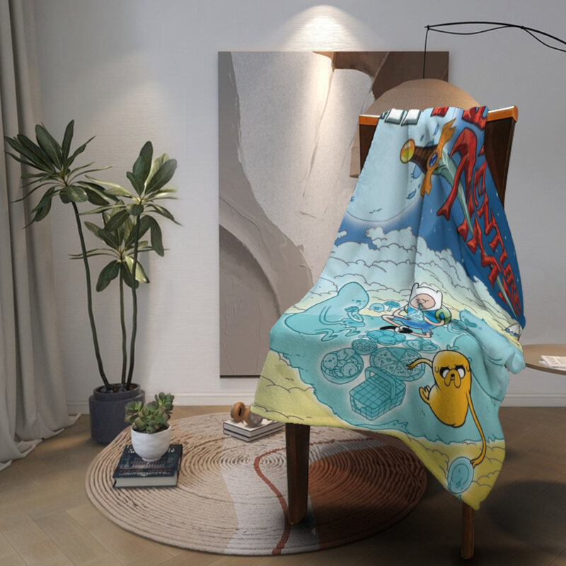 Cartoon lustige Abenteuer Wohnzimmer flauschige Fleece werfen Camping decken für Kinder Sofa dünne Decke moderne Mode Geschenk