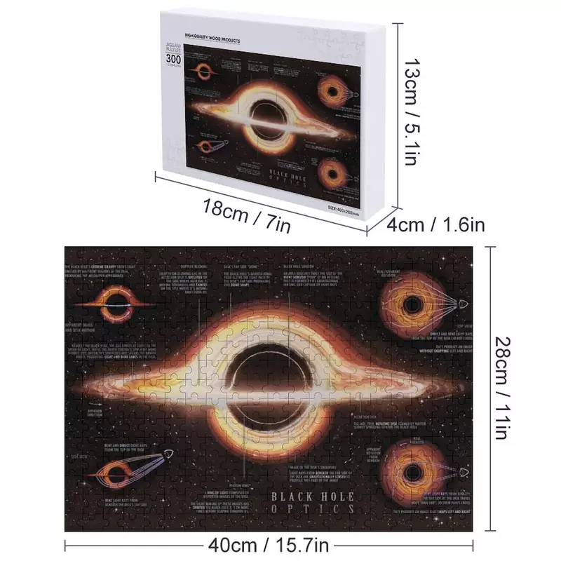 Black Hole Optics, Infográfico Personalizado De Madeira Nome Jigsaw com Foto, Personalizado Jigsaw, Personalizado