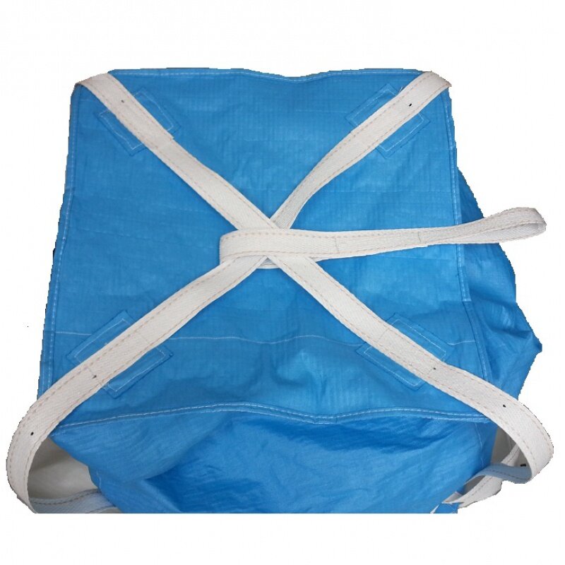 Customized product、construction bag 2 ton full belted  blue color top skirt bottom flat two loops transportation packing