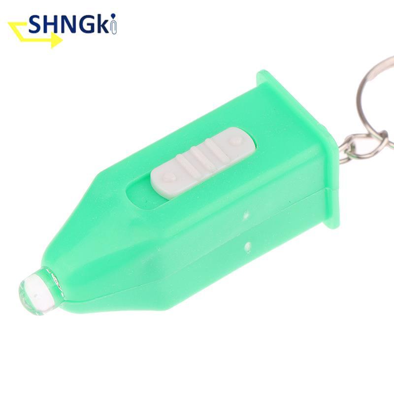 1 Stück führte im Freien leicht zu tragen lila Licht Schlüssel bund Mini UV-Kunststoff Taschenlampe Geschenk kleinen Anhänger