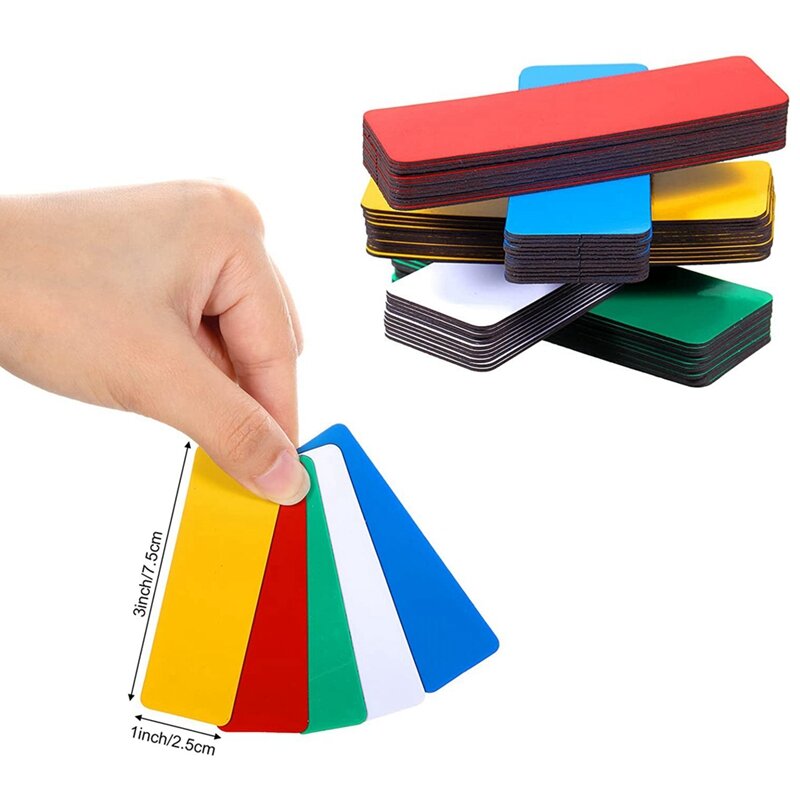 120 Magnetic Dry Erase Labels Reusable Name Tag Labels Magnetic Label Strips For Home Office Whiteboard Refrigerators