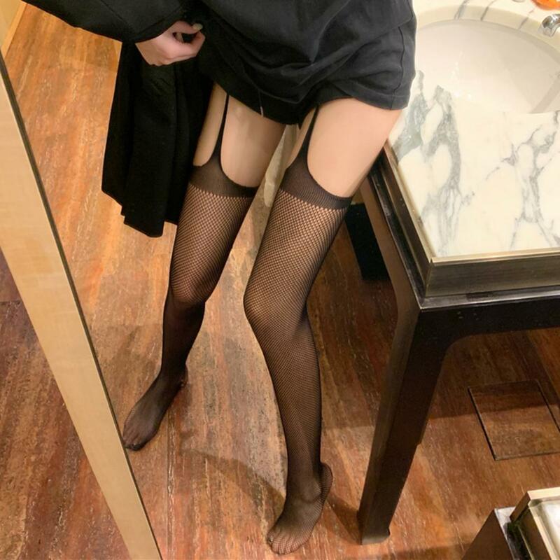 Female Tights Perspective Over The Knee Slim Fit Skinny Pornographic Shaping Black High Elasticity Thigh Stockings Party Supply