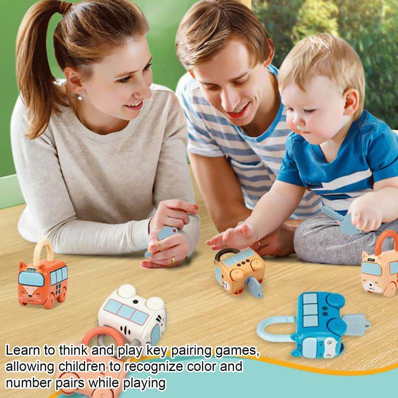 Montessori passende Spiele Kleinkinds pielzeug fahrzeuge mit passenden Schlüsseln Kinder im Vorschul alter über 3 Jahre Aufmerksamkeit spielzeug für