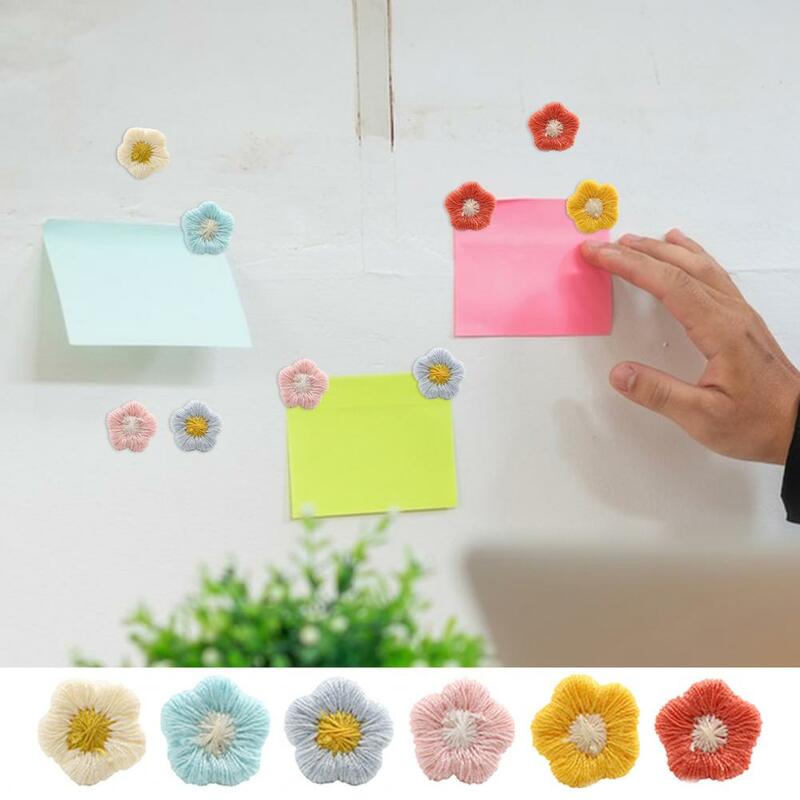 Металлические иглы, разноцветные вышитые цветочные булавки для офиса, домашнего декора, 60 шт., кнопочные кнопки для белой доски, доски объявлений
