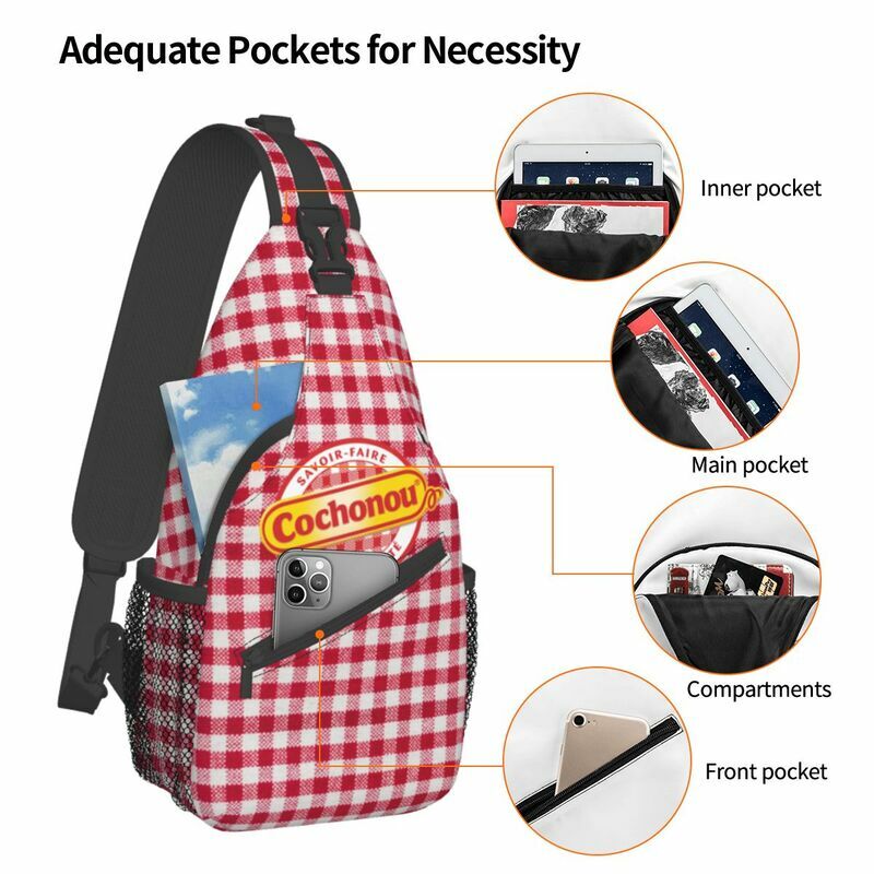 Персонализированная слинг-сумка Cochonou для мужчин, модный нагрудный рюкзак через плечо, дорожный походный рюкзак