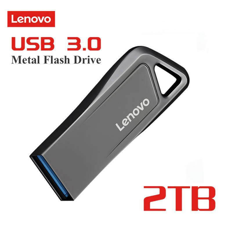 레노버 USB 플래시 드라이브, 금속 휴대용 USB 디스크, 방수 USB 펜 드라이브, 2TB USB 3.0, 1TB, 512GB, 256GB, 128GB