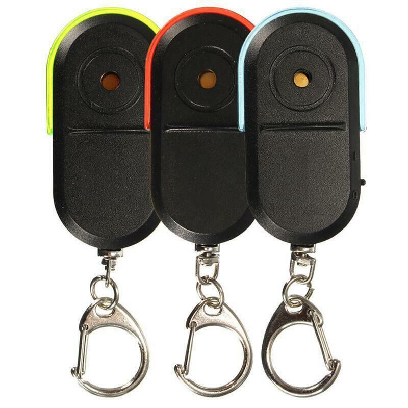 Portable Wireless Anti-Lost Alarm Key Finder Locator Keychain Whistle Sound LED Light Mini Search Anti Lost Key Finder Sensor