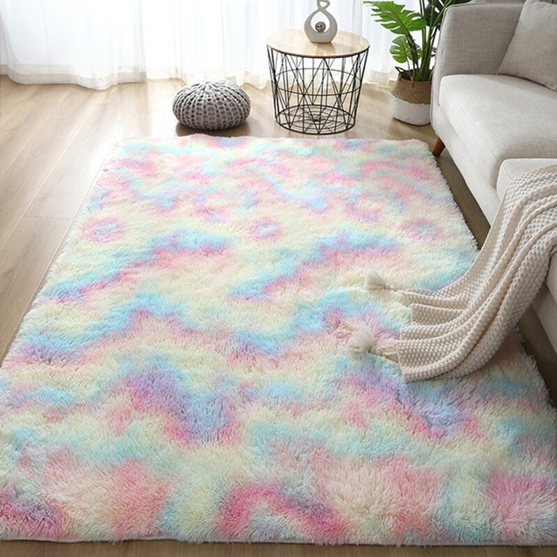 Carpet Fluffy Bedroom Carpet Teen Door Mat Nordic Style Soft Large Size Kid Floor Cushions Living Room Carpets Home Decoration