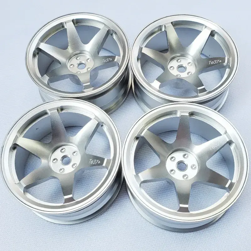 Liga de alumínio Cubos de rodas para 01:10 veículos, rodas RC, peças e acessórios, 4 peças