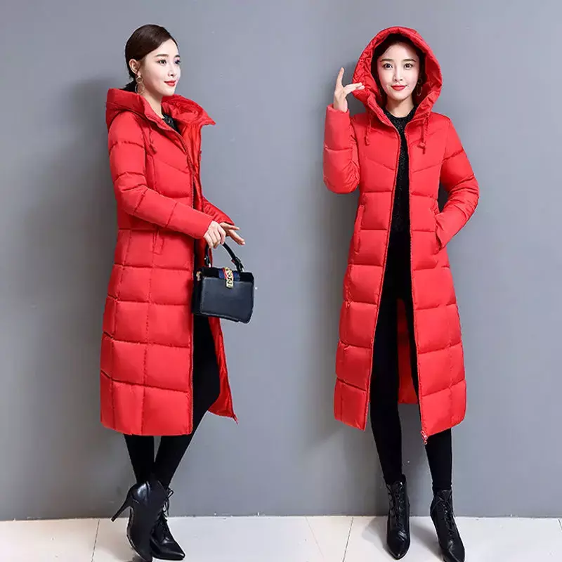 Mantel panjang untuk wanita, jaket Trench musim dingin sangat hangat untuk wanita Ultra ringan 2024 jaket panjang ke bawah ringan tren parka