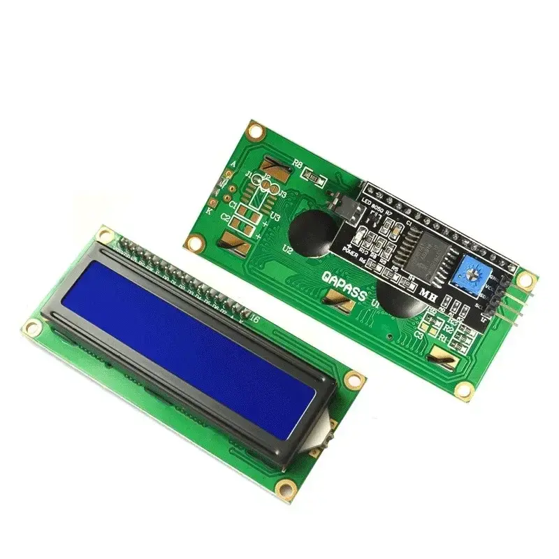 LCD1602 1602 moduł LCD niebieski/żółty tło Green Screen 16x2 znak wyświetlacz LCD PCF8574T PCF8574 IIC I2C interfejs 5V 1pcs