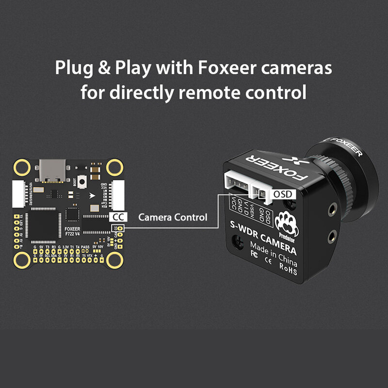 Foxeer F722 V4 MPU6000 Flight Controller 8S Dual BEC Barometer X8 FC 30.5X30.5mm Φ4mm 8S LIPO for FPV Freestyle Drones DIY Parts