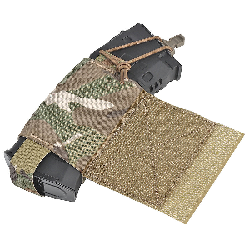 Tactical Elastic MBITR Radio Holder Wingman Pouch AR M4 5.56 Magazine Storage Shock Cord retrazione accessori per gilet da caccia