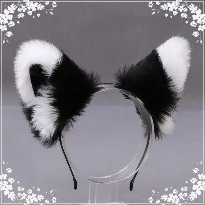 Fox Cat Ear Plush Hair Hoops Cosplay Fluffy Plush Hairband Headband Mulheres Girl Masquerade Party Headwear Acessórios para cabelo